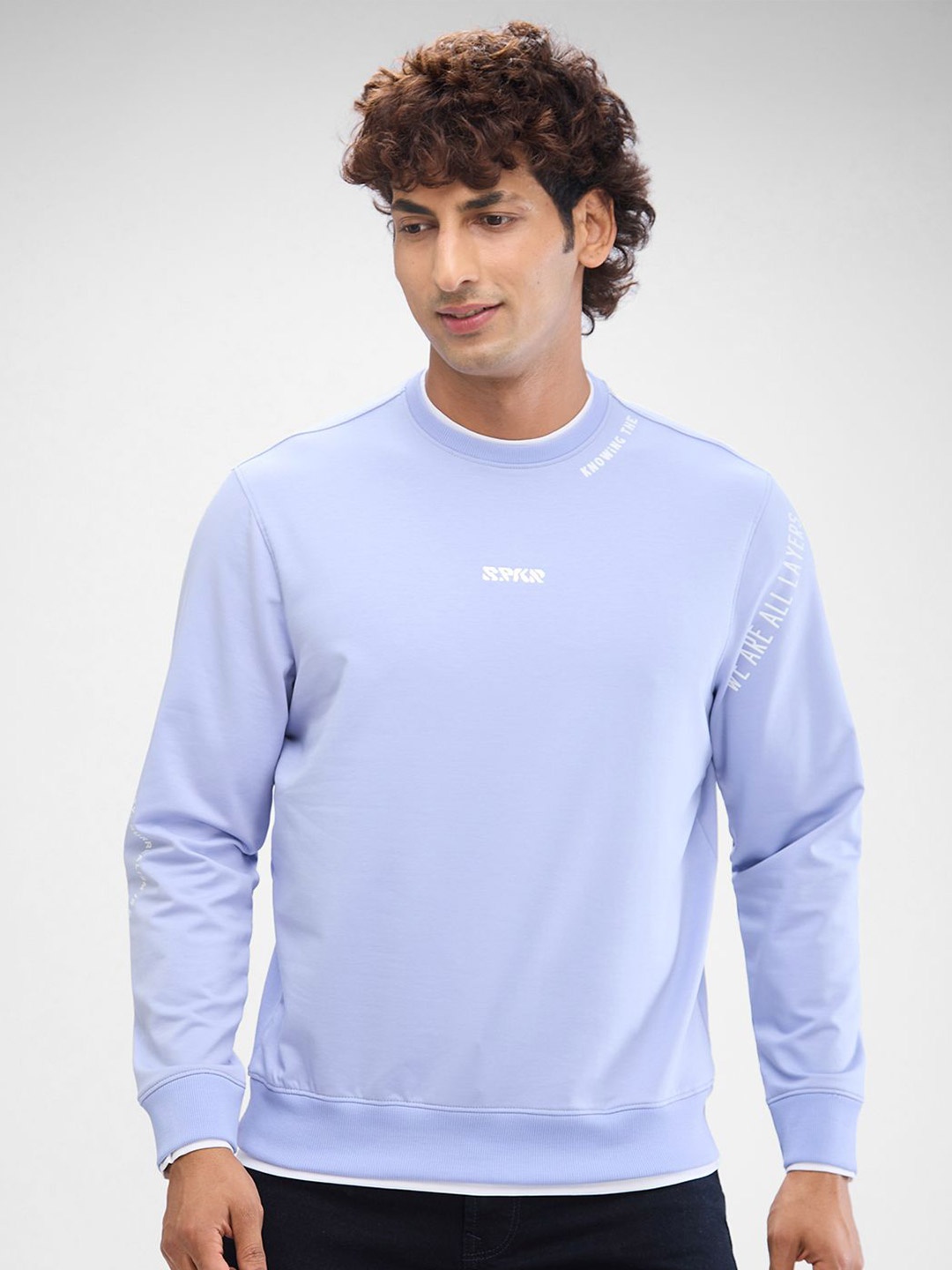 

SPYKAR Men Hooded Long Sleeves Sweatshirt, Blue
