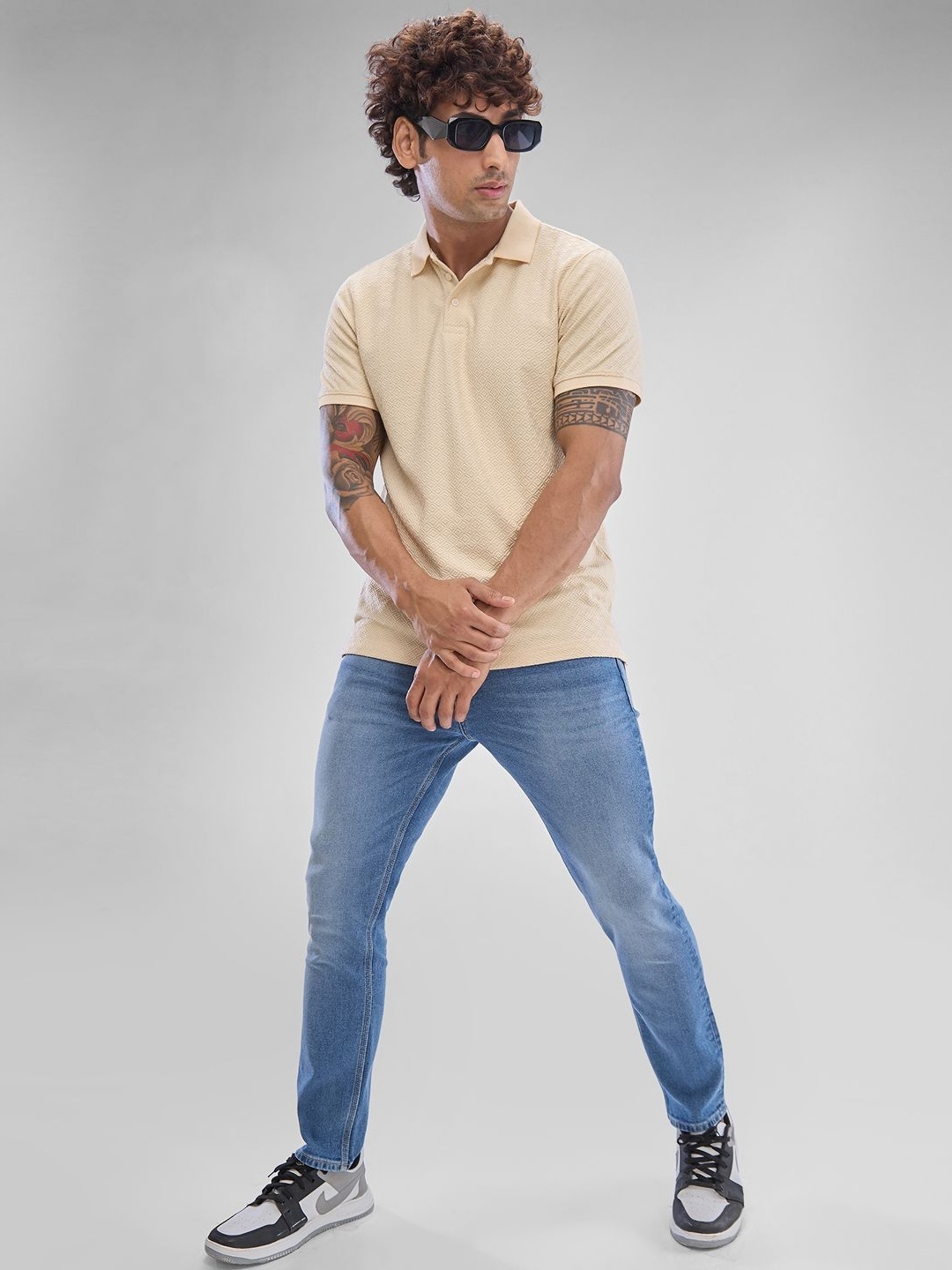 

SPYKAR Men Polo Collar Solid Slim Fit T-shirt, White