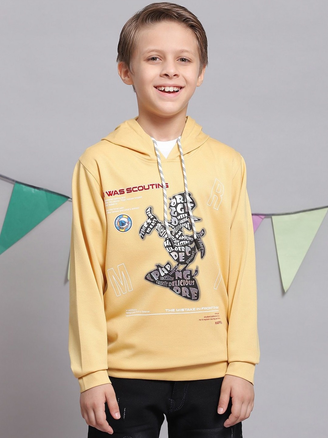 

Monte Carlo Boys Printed Hooded Sweatshirt, Yellow