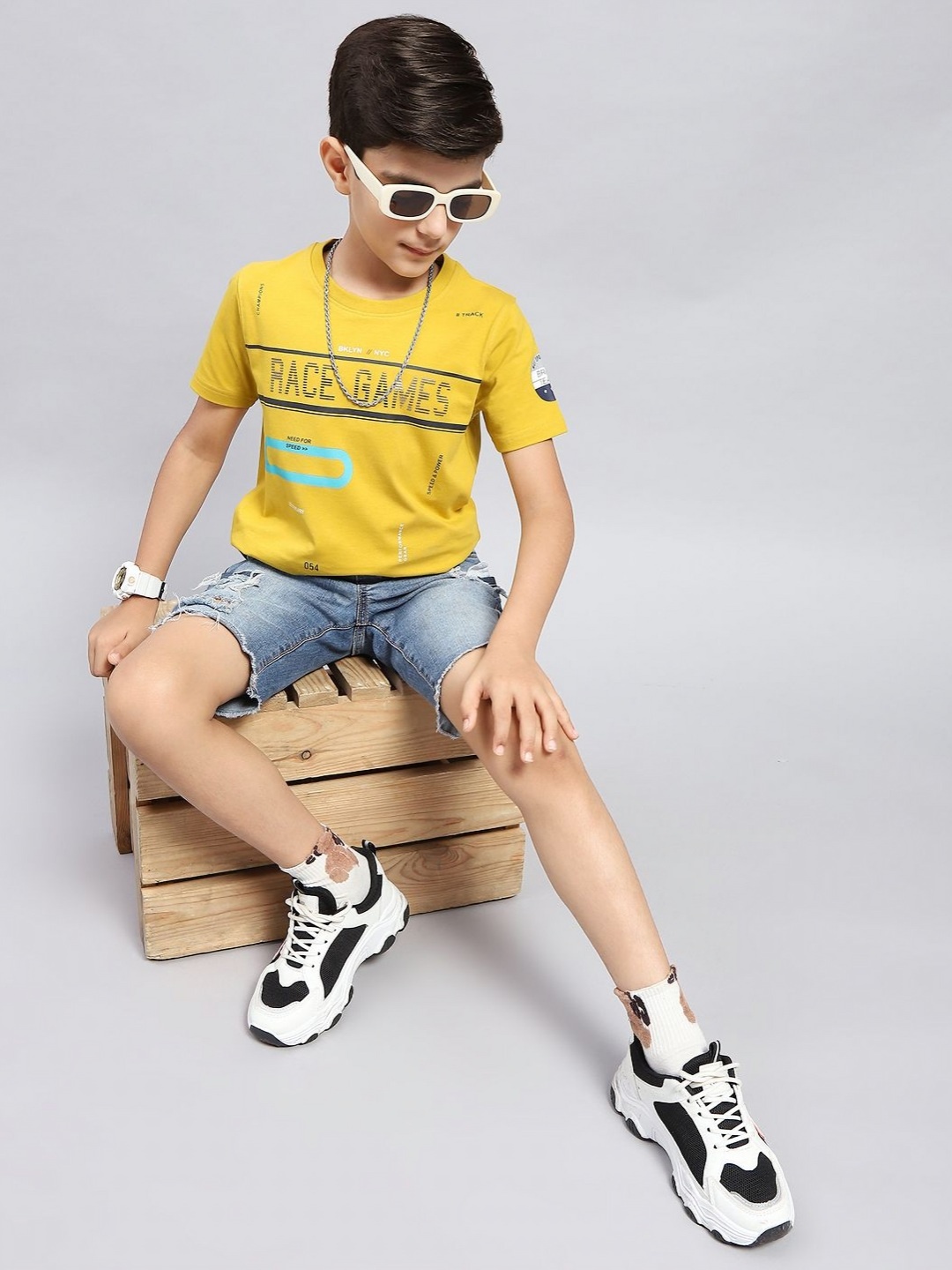

Monte Carlo Boys Typography Printed T-shirt, Yellow