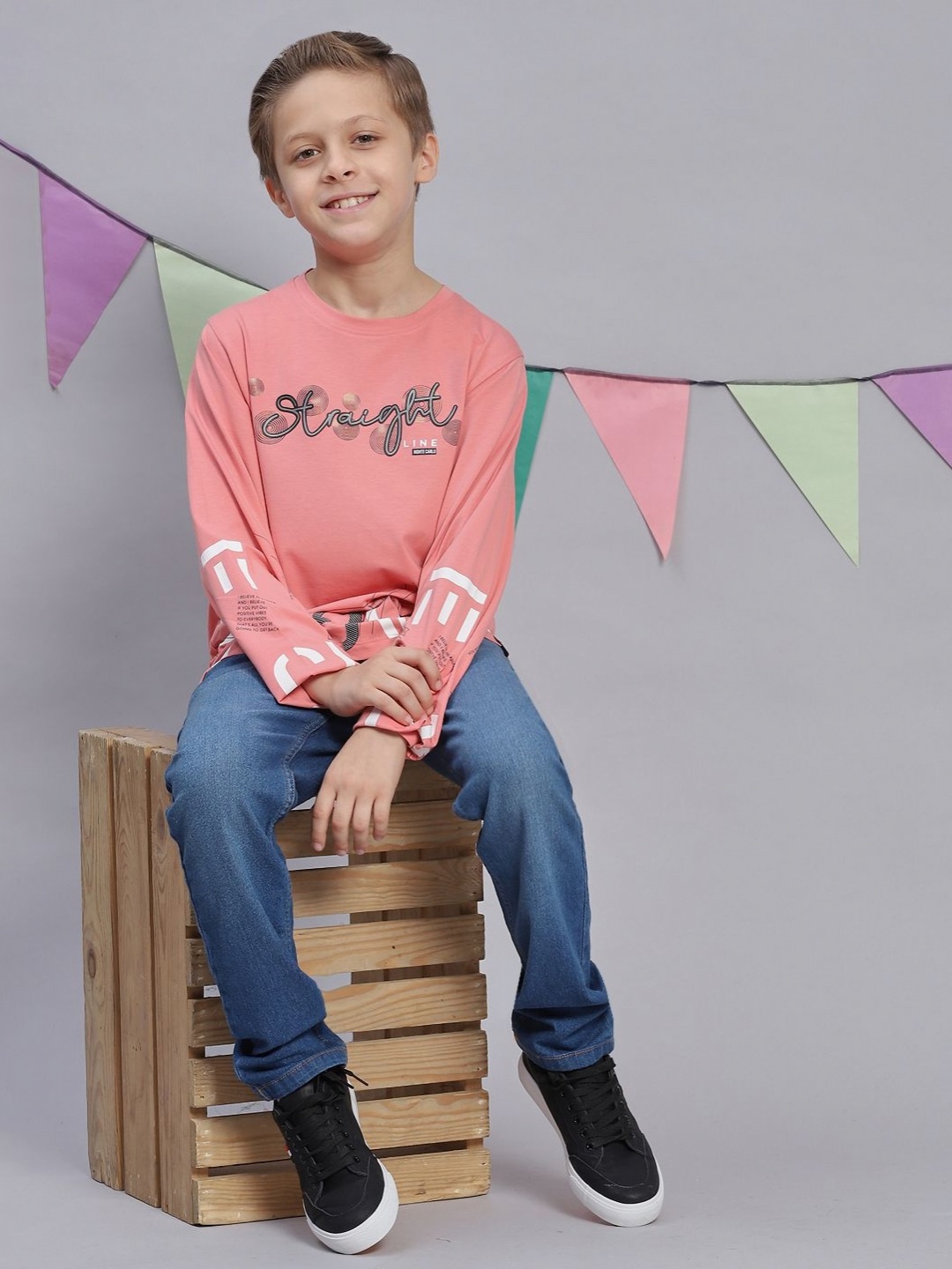 

Monte Carlo Boys Typography Printed T-shirt, Pink