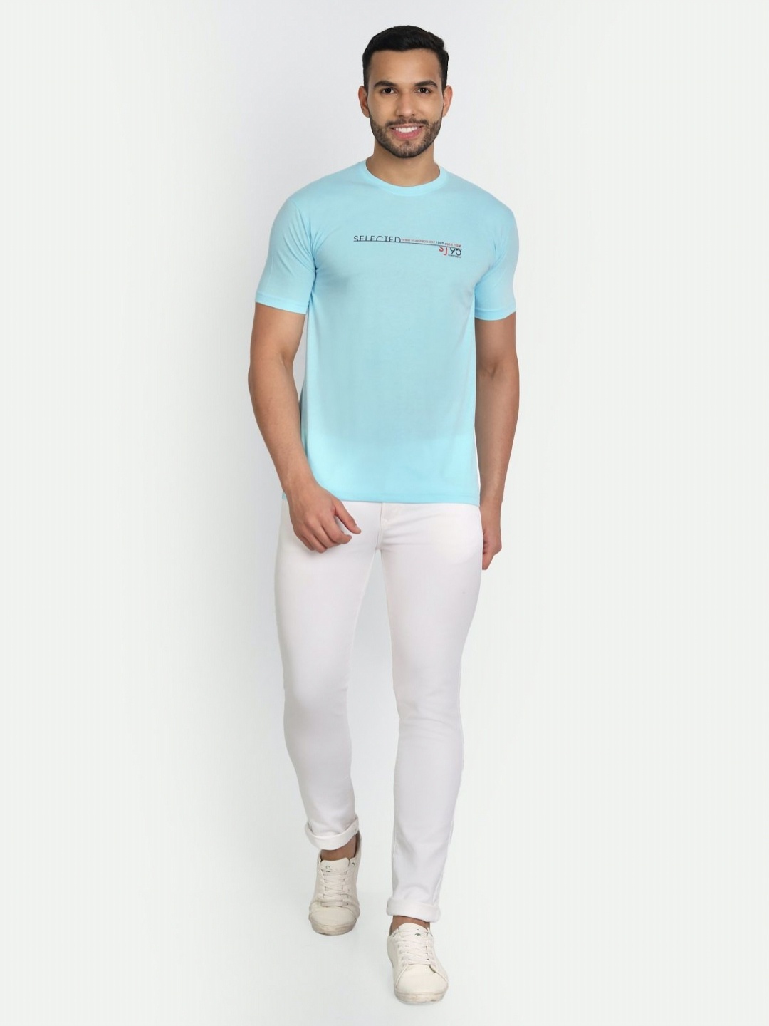 

ZEFFIT Men Pack Of 2 Typography Printed Round Neck T-shirt, Blue