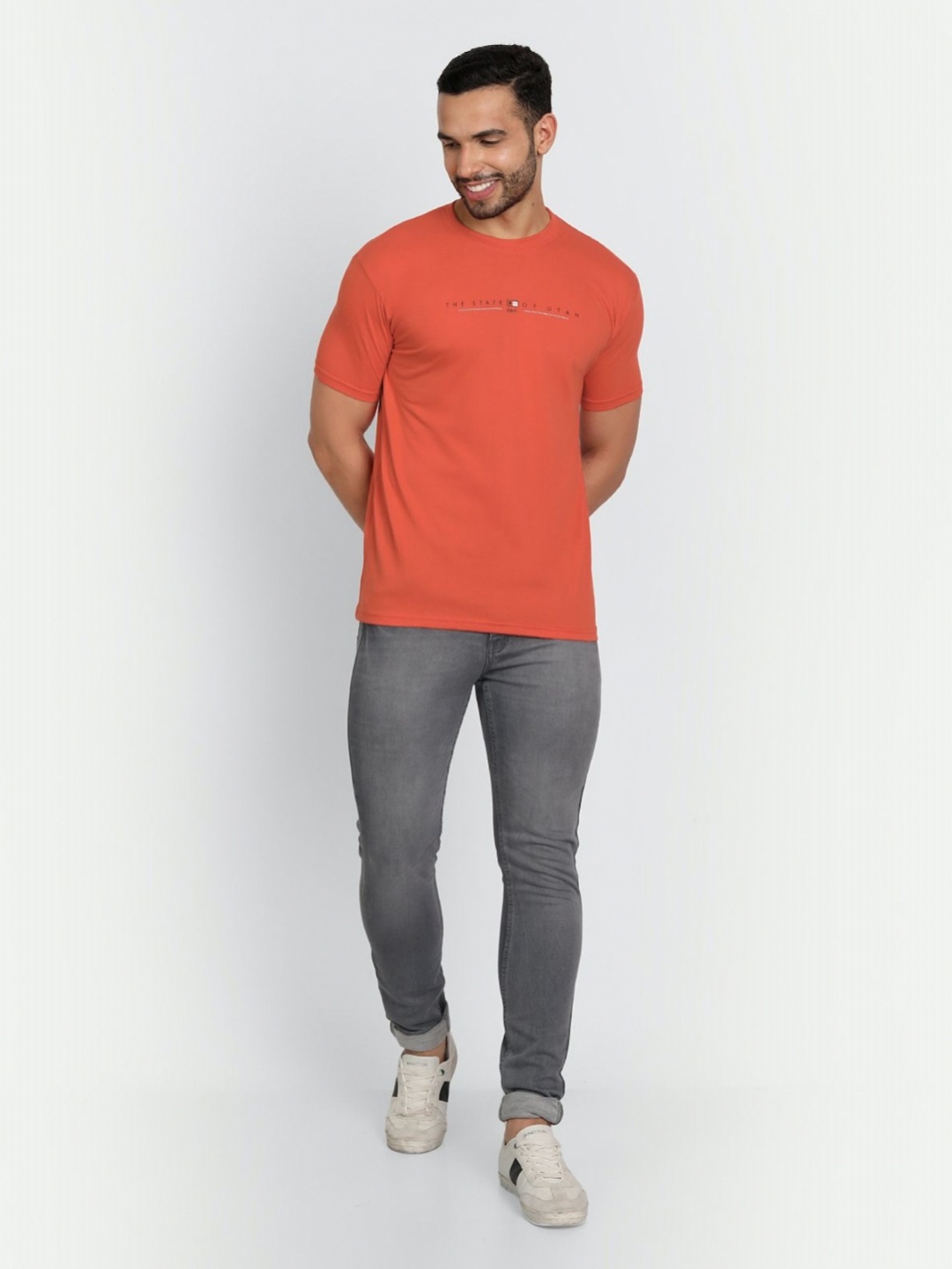 

ZEFFIT Men Typography 2 Applique T-shirt, Multi