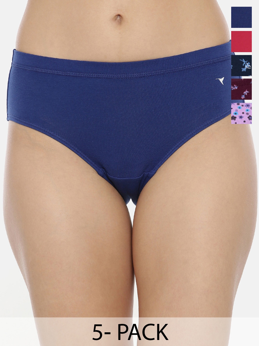 BLOSSOM Women Solid & Printed Hipster Panty Combo_LOTUS PACK OF 5, Assorted