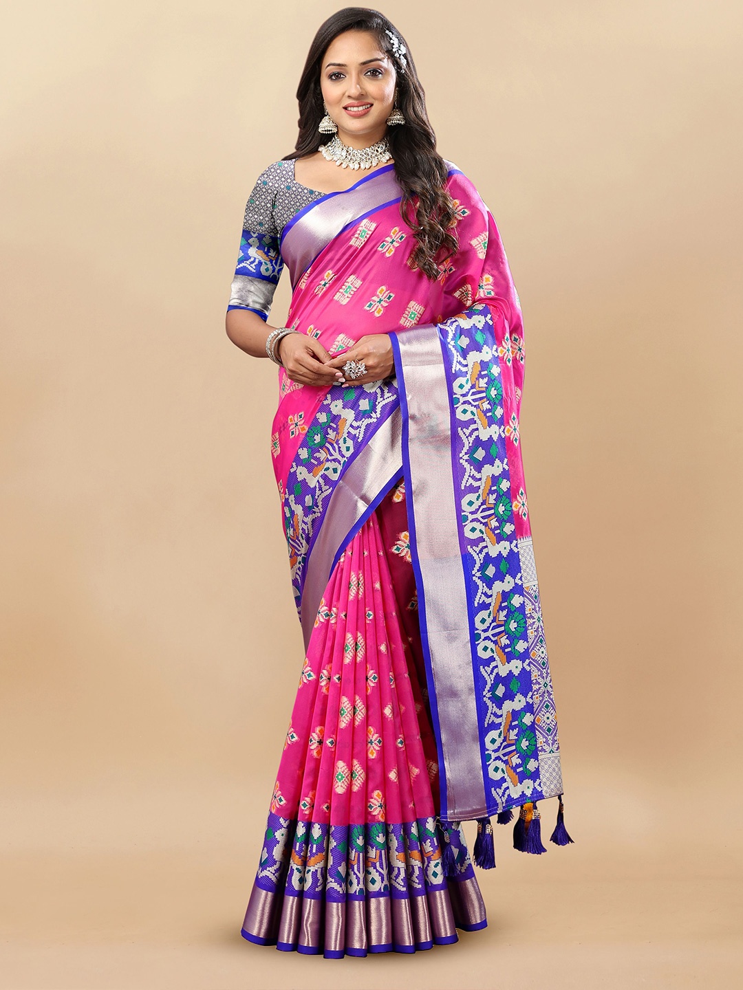 

Upalksh Woven Design Zari Banarasi Saree, Pink