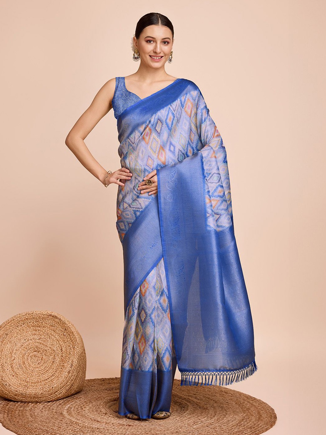 

Sarvada Zari Pure Silk Saree, Blue