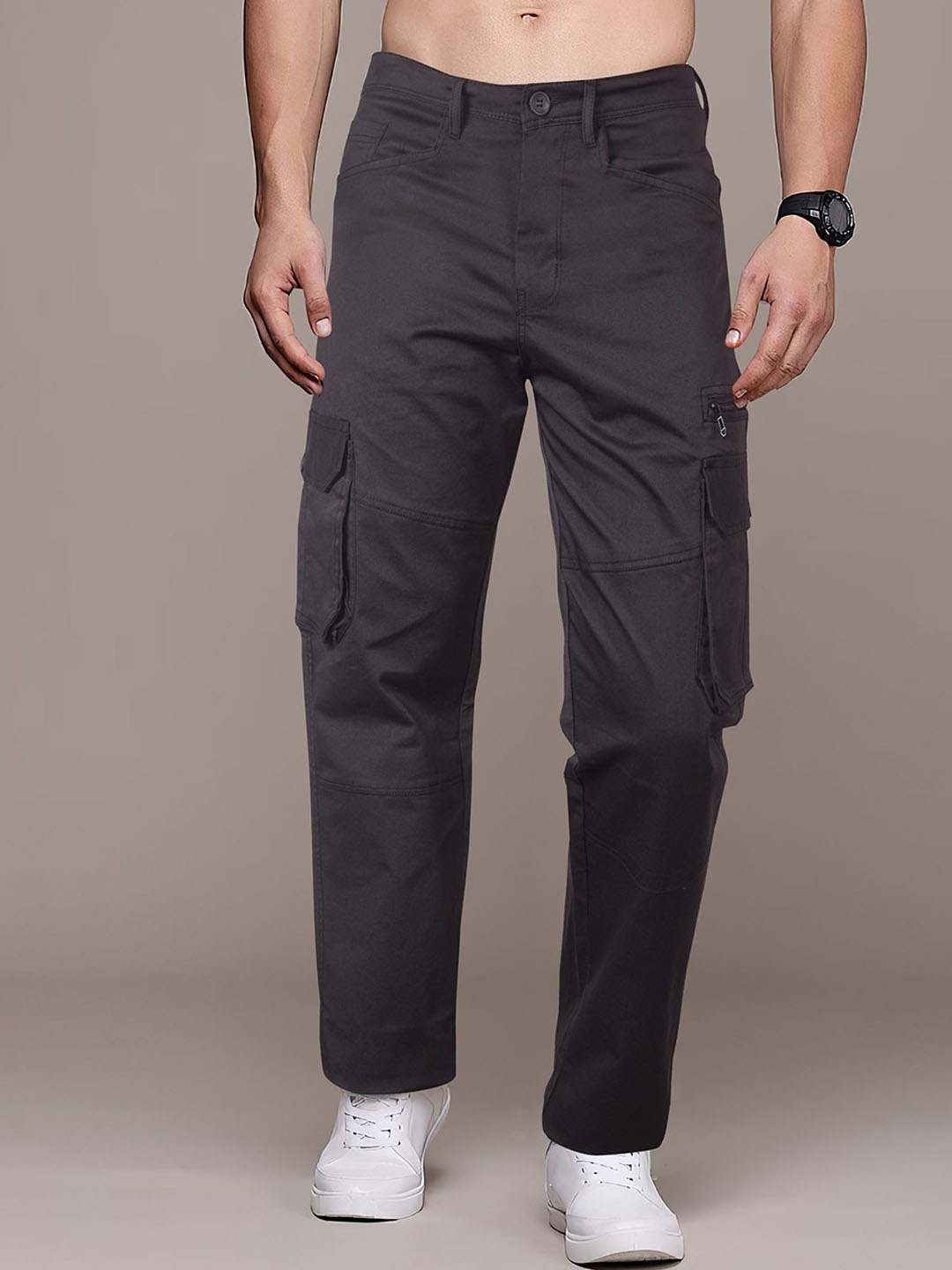 

Jb Just BLACK Men Relaxed Mid-rise Cargo Trouser, Grey