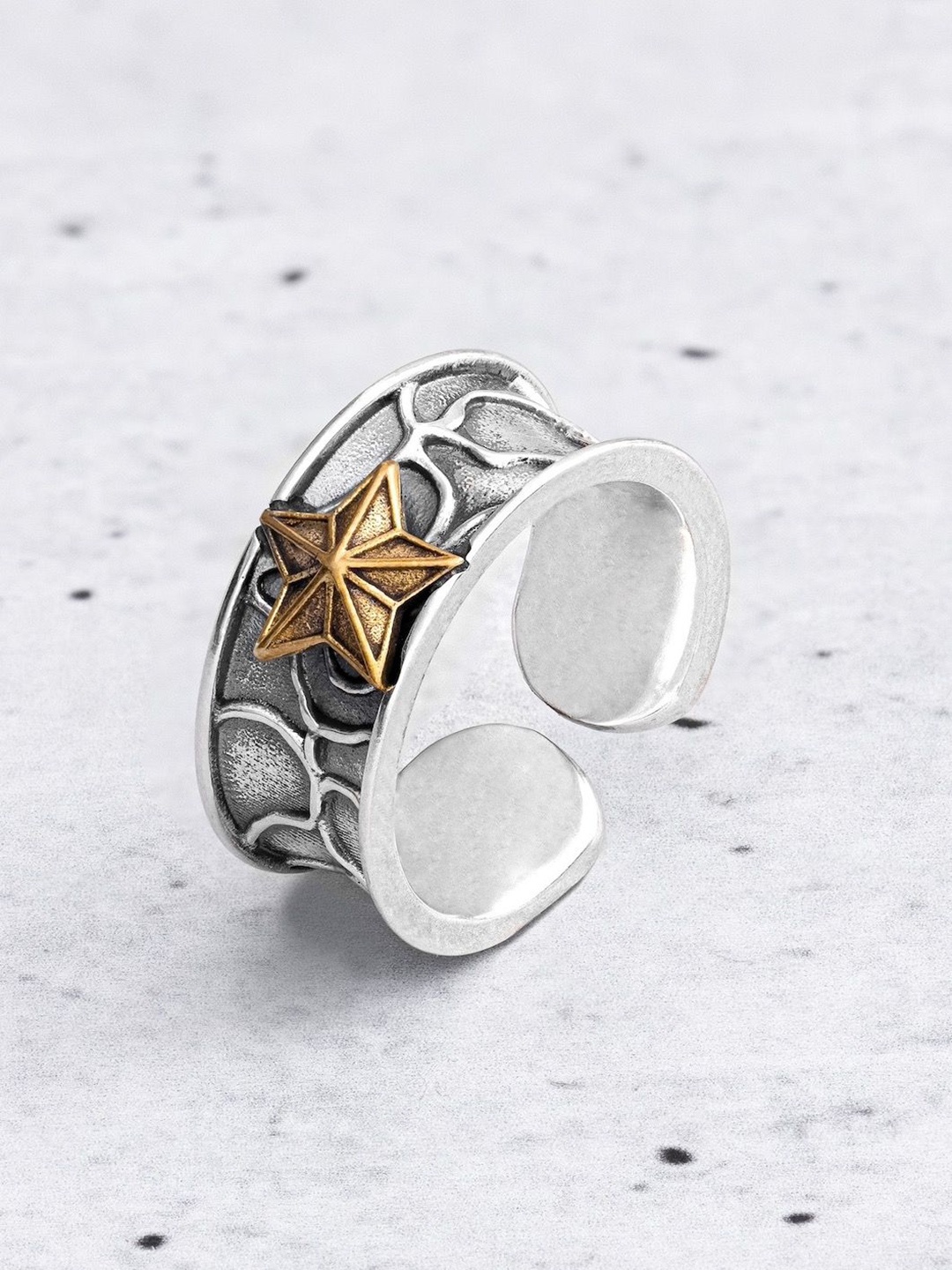 

ORIONZ Men Sterling Silver Adjustable Finger Ring