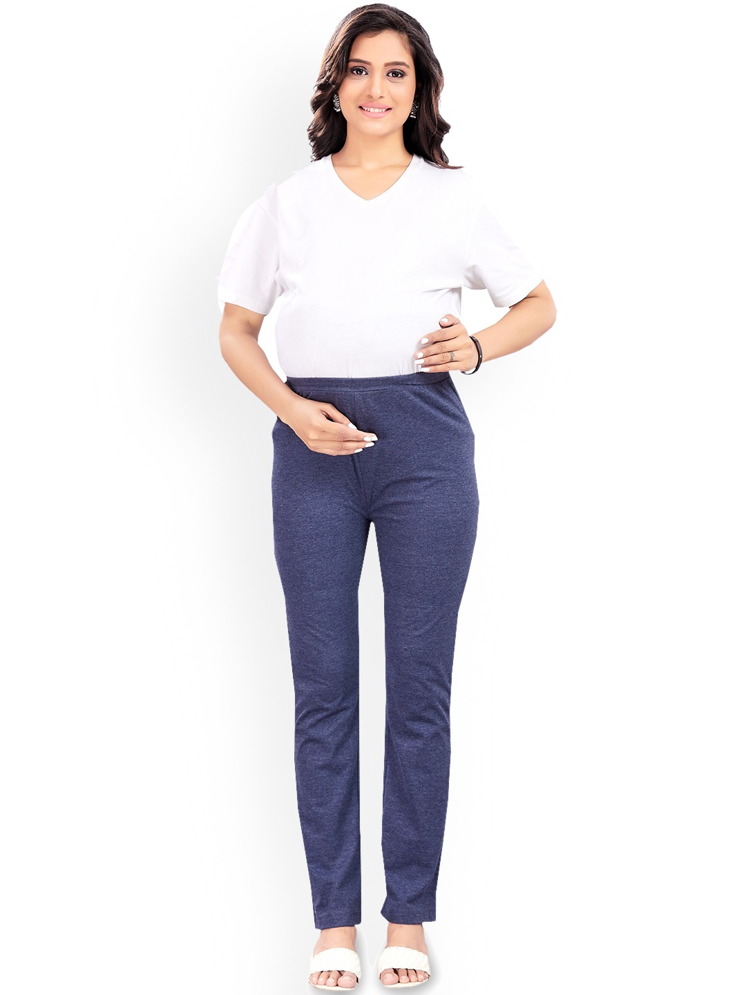

mama & bebe Women Maternity Trousers, Navy blue