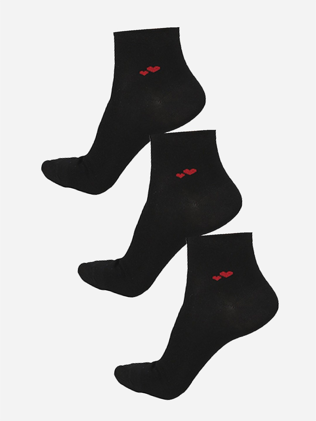 

Bodycare Pack Of 3 Ankle-Length Socks, Black