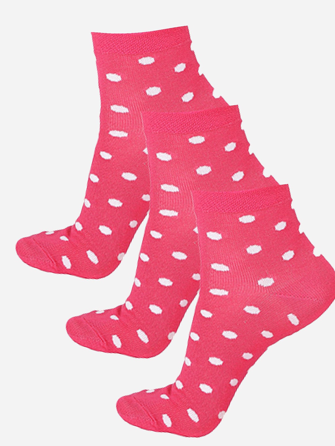 

Bodycare Women Pack Of 3 Patterned Ankle-Length Socks, Fuchsia