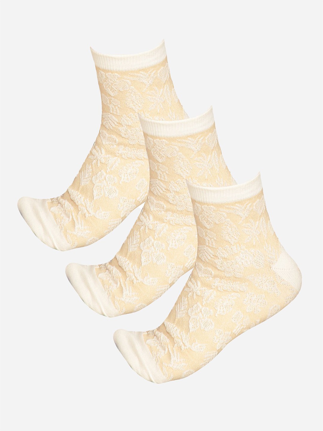 

Bodycare Women Pack Of 3 Patterned Cotton Antibacterial Ankle Length Socks, Yellow