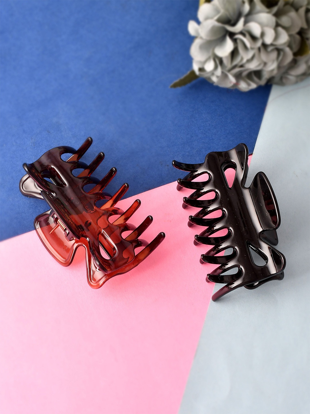 

Silvermerc Designs Women Set of 2 Spiral Claw Clip, Black