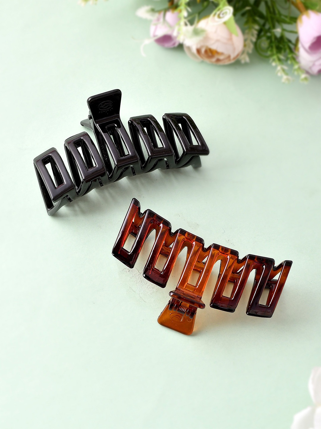 

Silvermerc Designs Women Set of 2 Claw Clip, Black