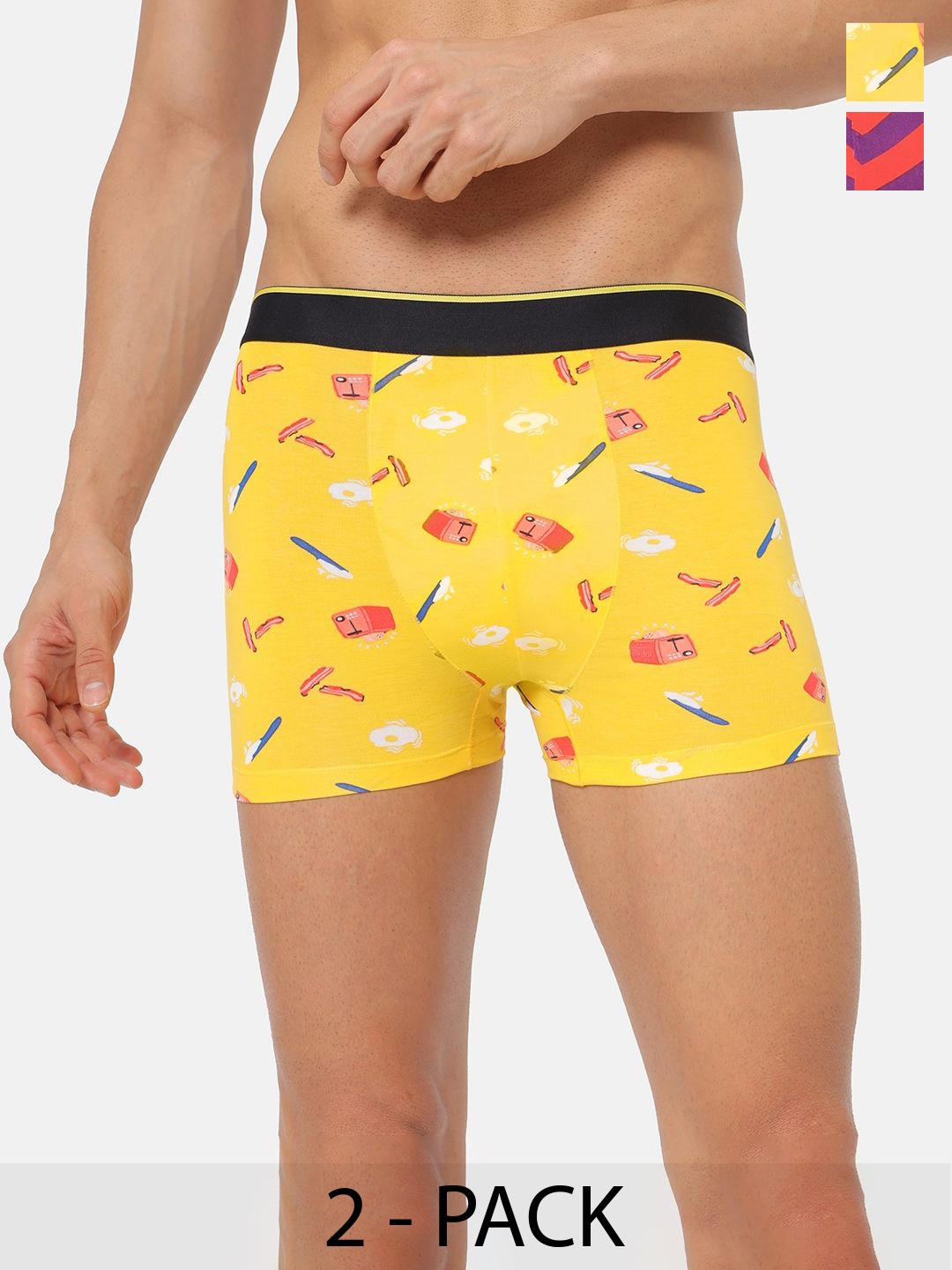

bummer Pack Of 2 Printed Trunks, Yellow