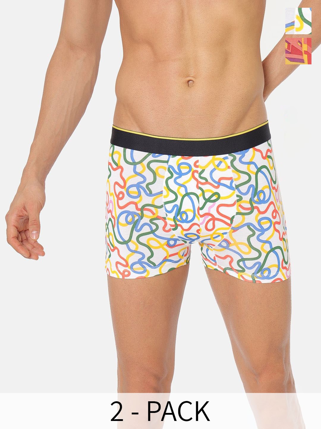 

bummer Pack Of 2 Printed Breathability Trunks, Pink