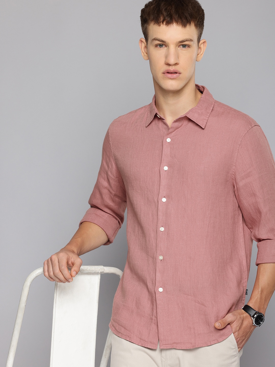 

Levis Slim Fit Redloop Linen Casual Shirt, Rose