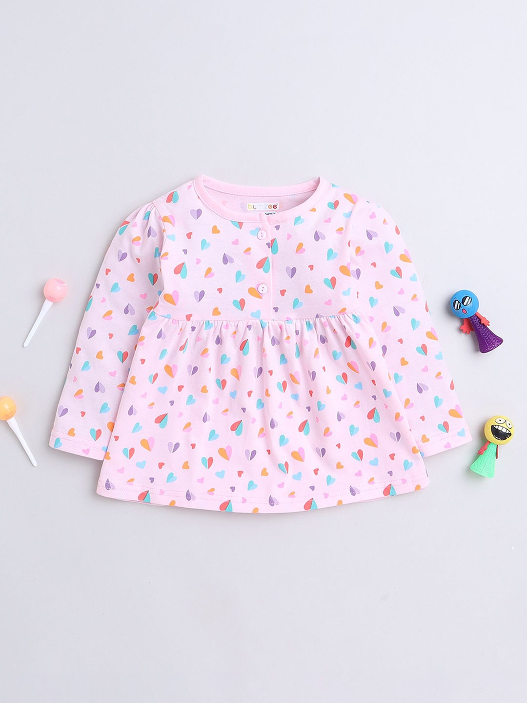 

BUMZEE Print Fit & Flare Dress, Pink