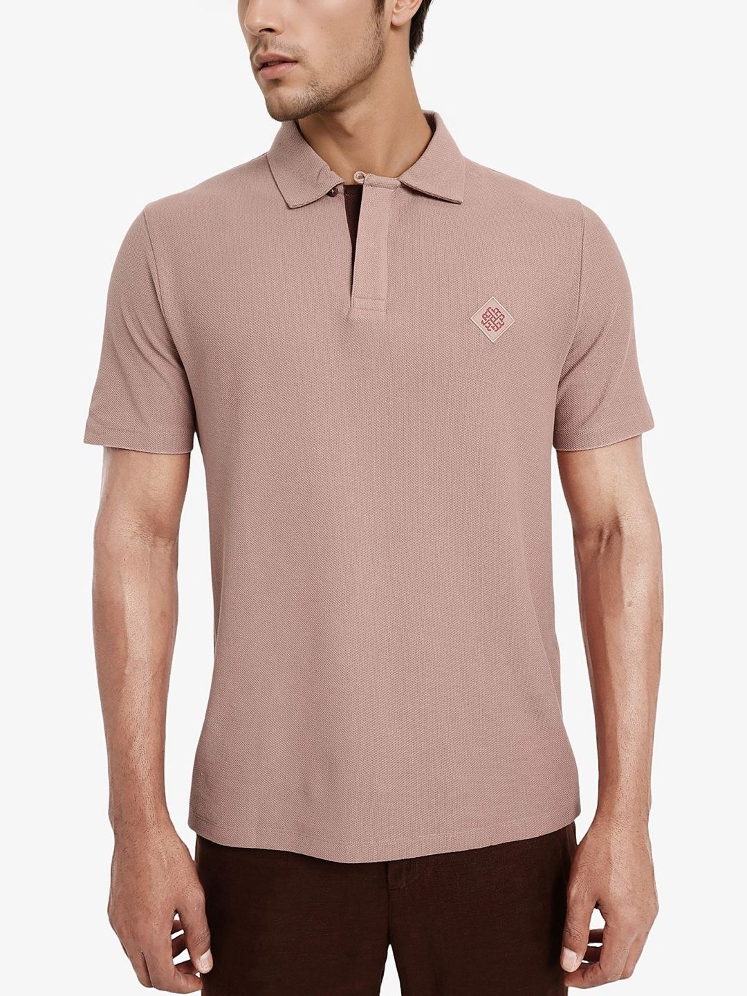 

RARE RABBIT Solid Men Cut Outs T-shirt, Pink