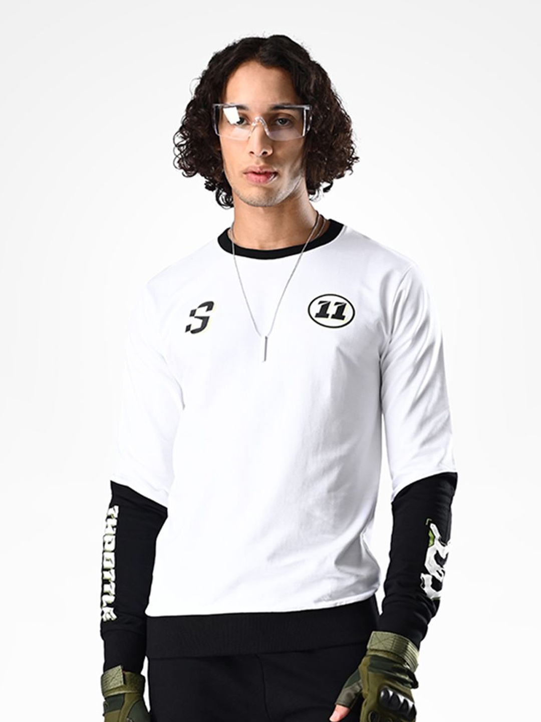 

Supa Men Colourblocked Sweatshirt, White