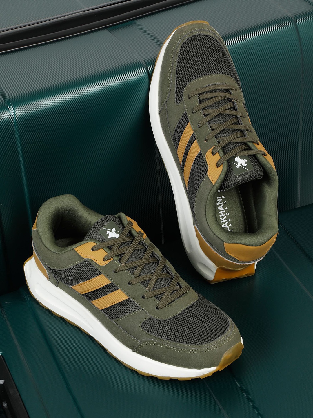 

Cantabil Men Mesh Running Shoes MFTW00028, Mustard
