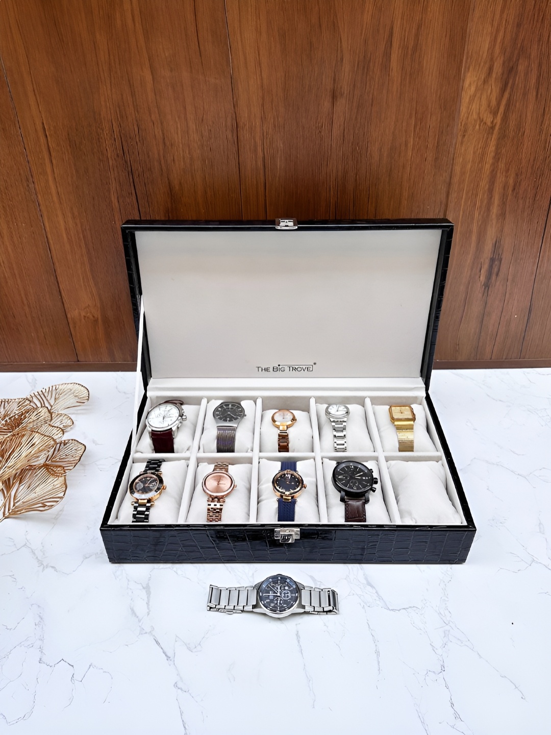 

La Trove Black Premium 10 Slot Watch Box