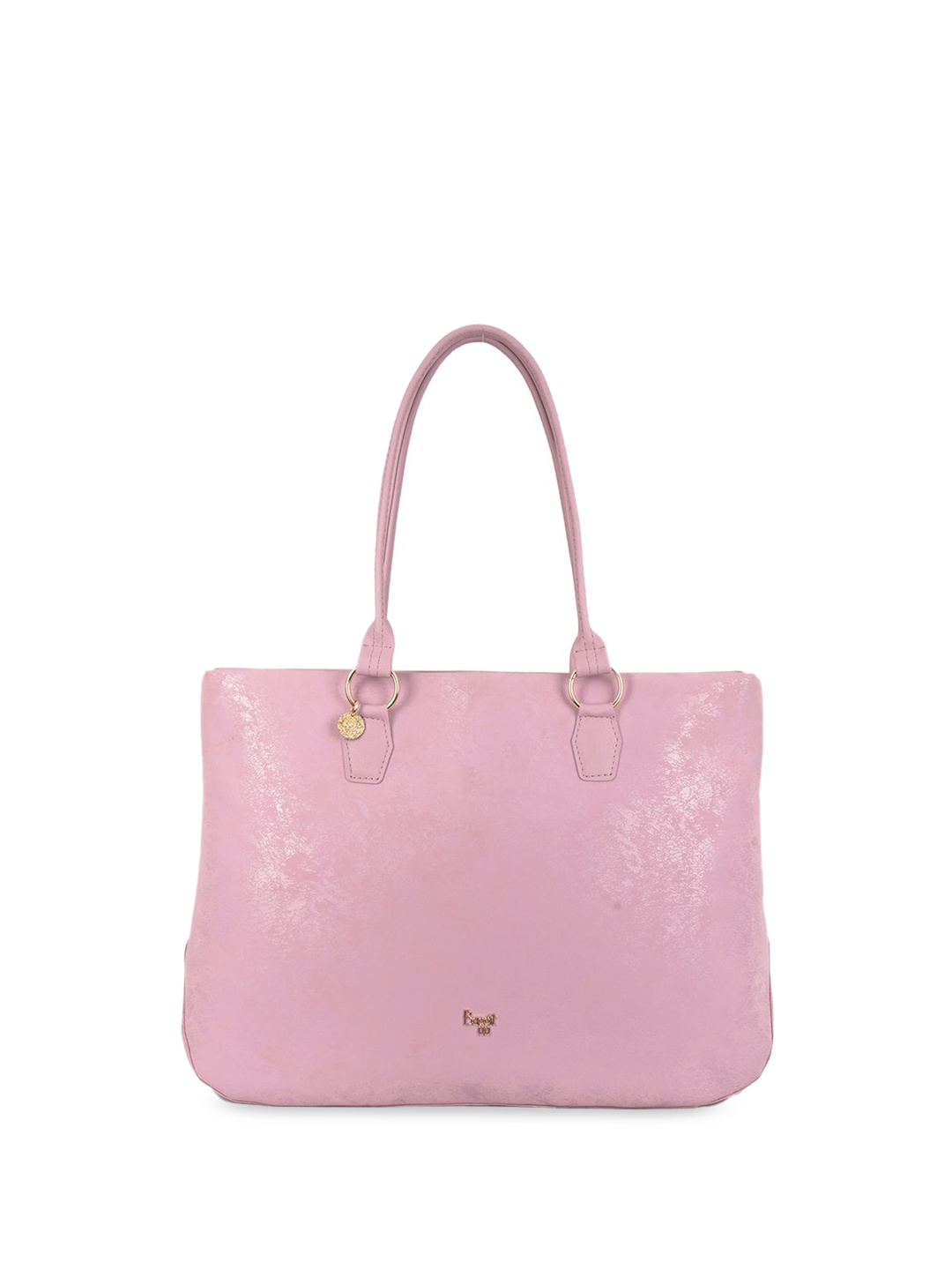 

Baggit Women Textured PU Oversized Shopper Shoulder Bag, Pink