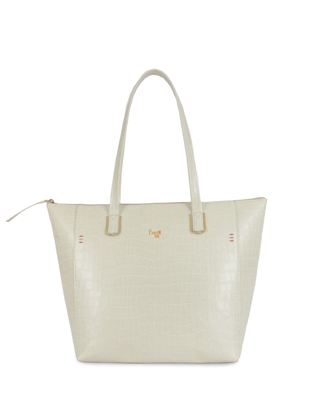 

Baggit Textured PU Structured Shoulder Bag with Quilted, White