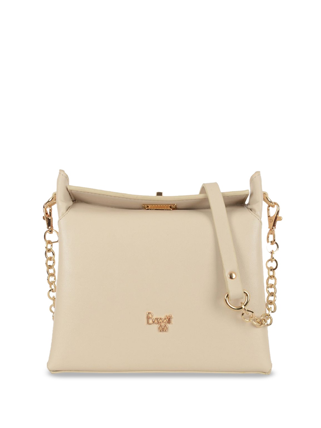 

Baggit PU Structured Sling Bag, White