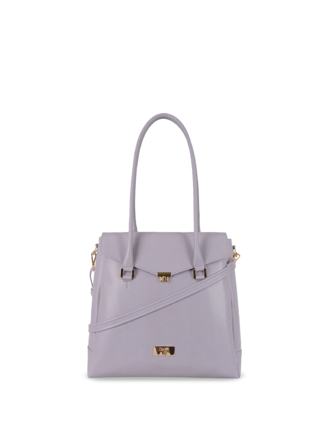

Baggit Women Solid Lavender Bucket Handheld Push Lock Bag