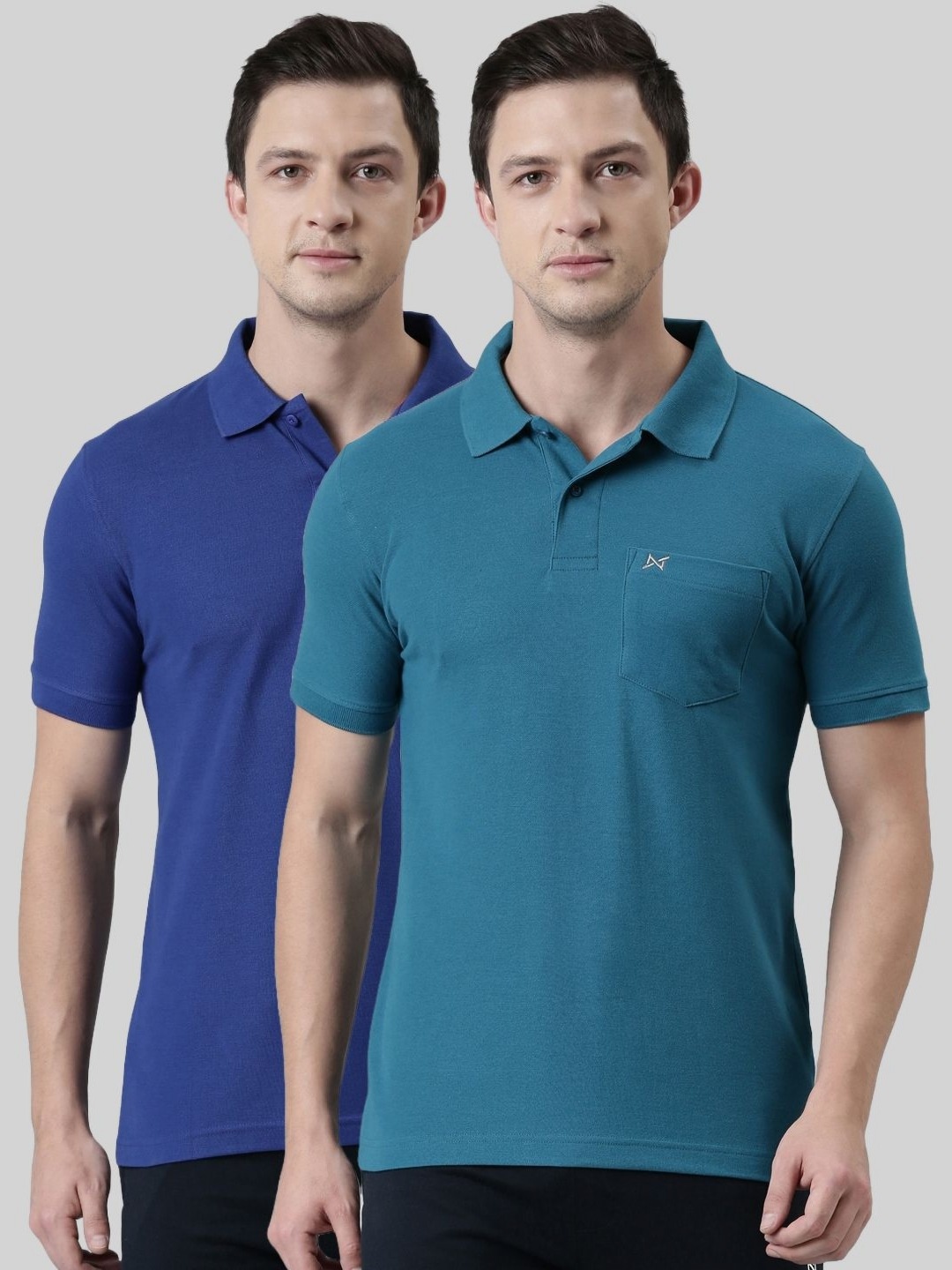 

Force NXT Men 2 Polo Collar Pockets T-shirt, Multi