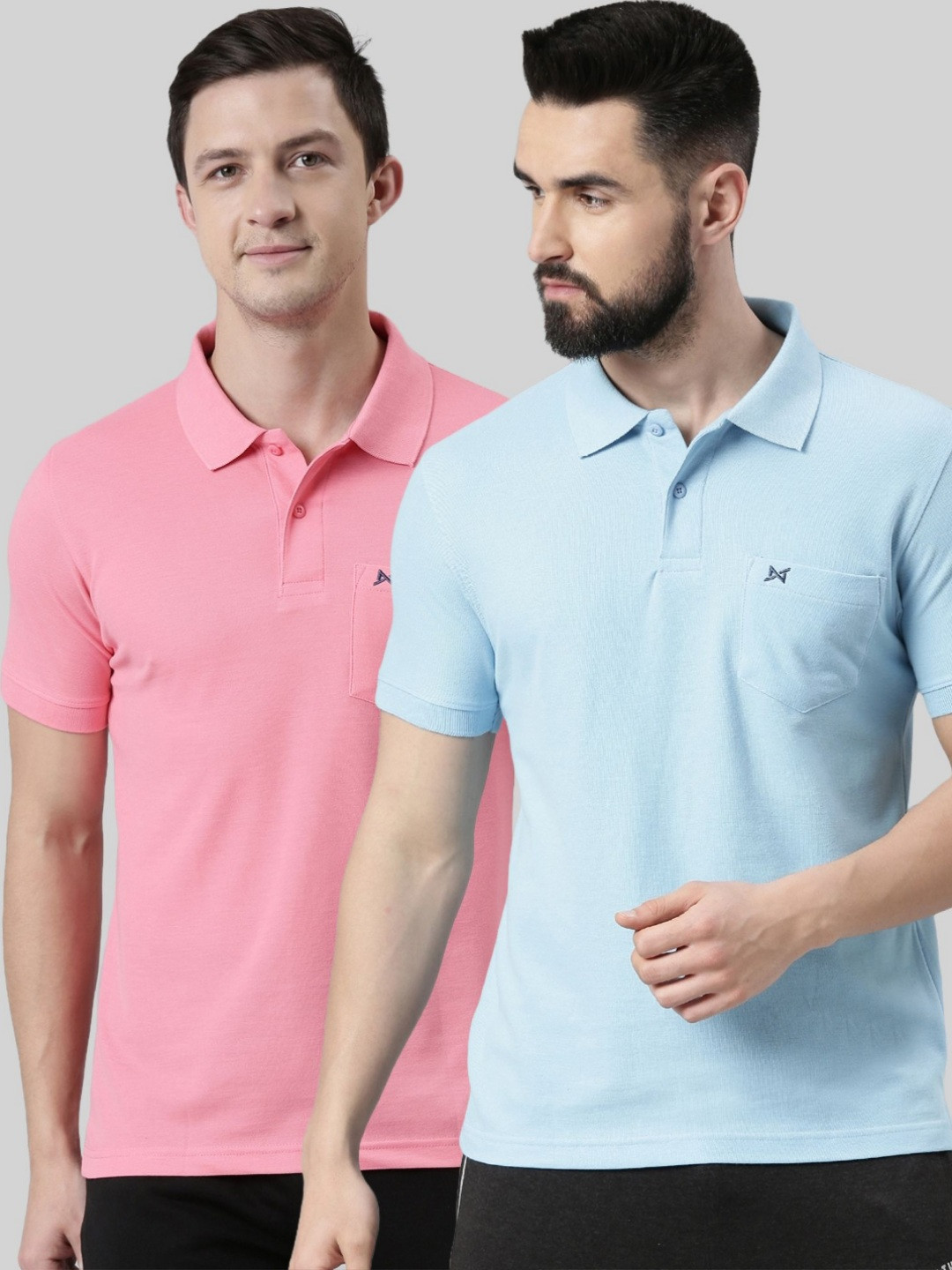 

Force NXT Men 2 Polo Collar Pockets T-shirt, Multi