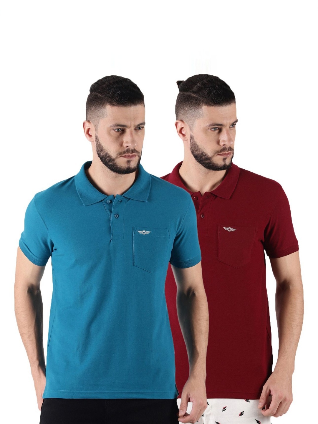 

Force NXT Men 2 Polo Collar Pockets T-shirt, Multi