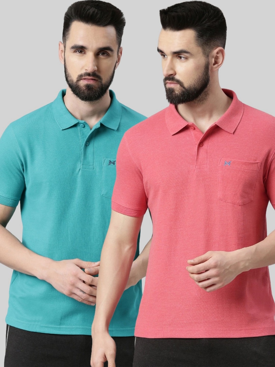 

Force NXT Men 2 Polo Collar Pockets T-shirt, Multi
