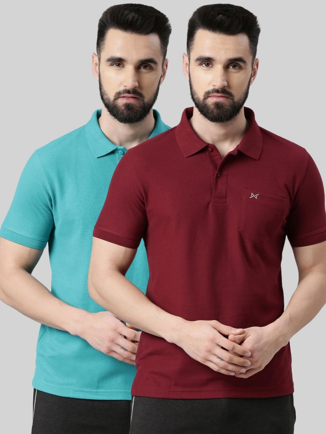 

Force NXT Men 2 Polo Collar Pockets T-shirt, Multi