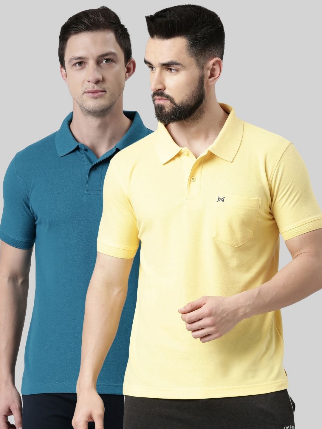 

Force NXT Men 2 Polo Collar Pockets T-shirt, Multi