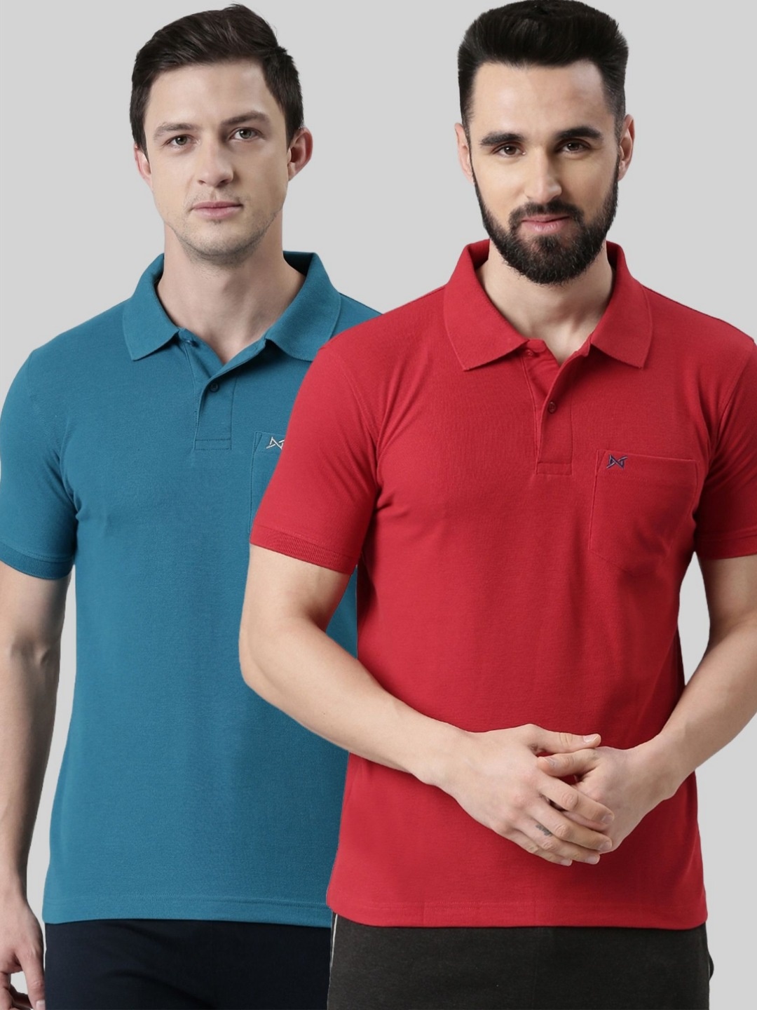 

Force NXT Men 2 Polo Collar Pockets T-shirt, Multi