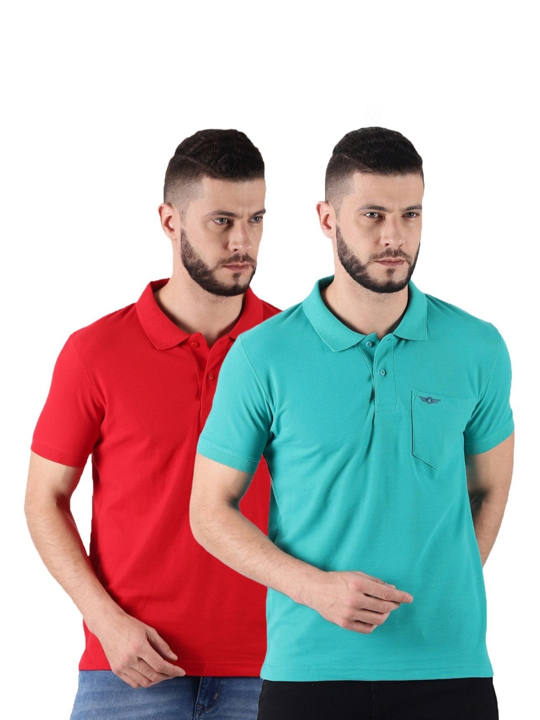 

Force NXT Men 2 Polo Collar Pockets T-shirt, Multi