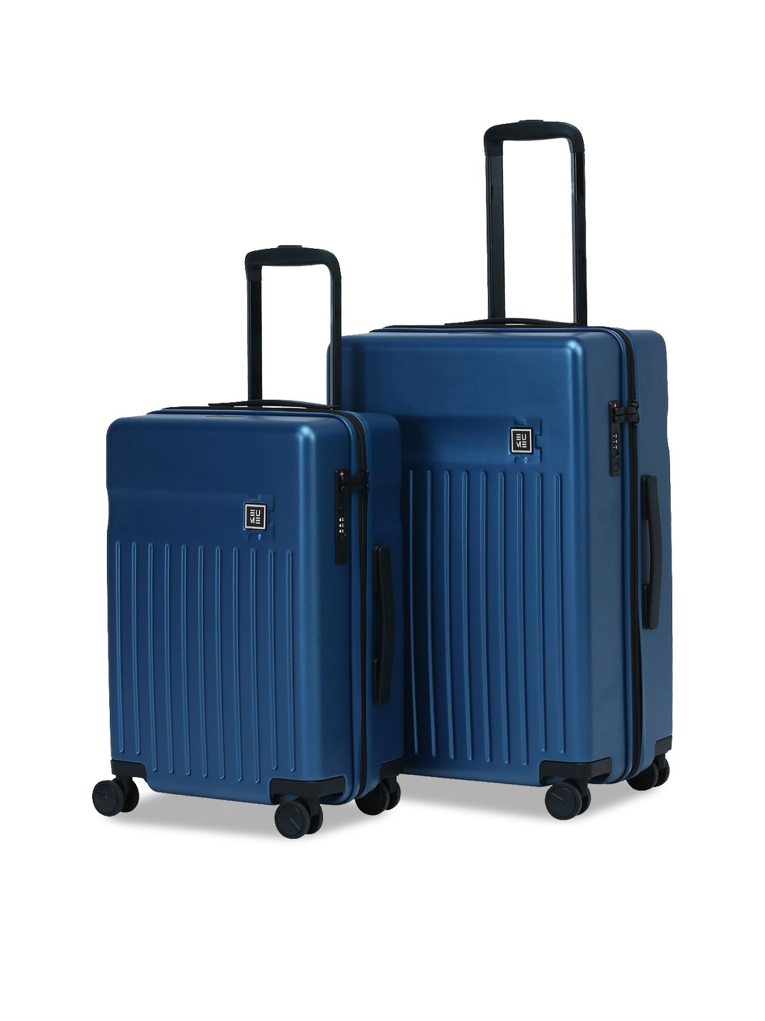 

EUME Set Of 2 Hard Sided Trolley Suitcase, Blue