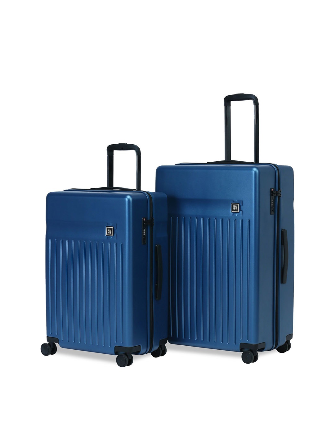 

EUME Set Of 2 Hard Sided Trolley Bags, Blue