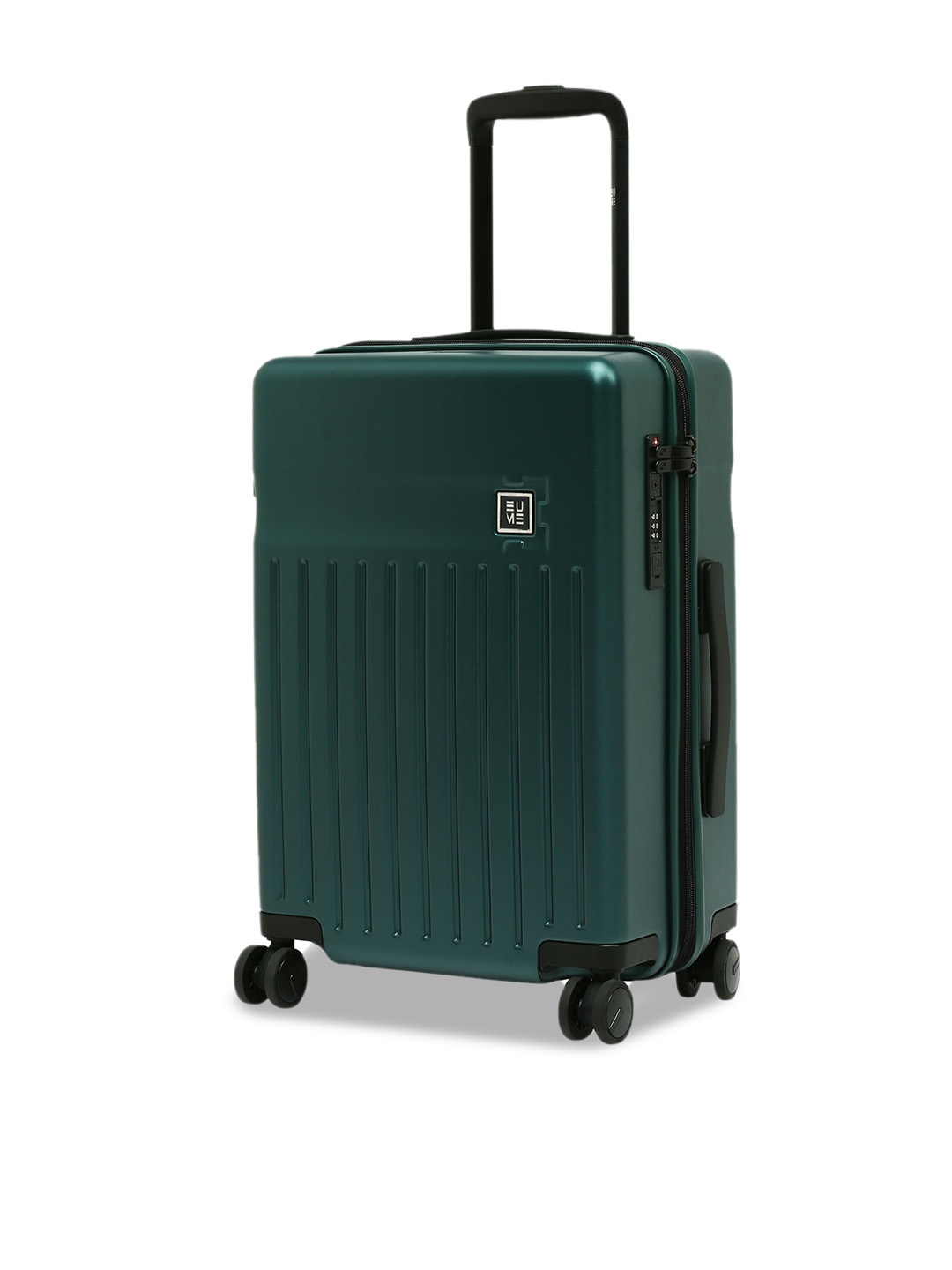 

EUME Textured Hard Sided Cabin Trolly Bag, Green