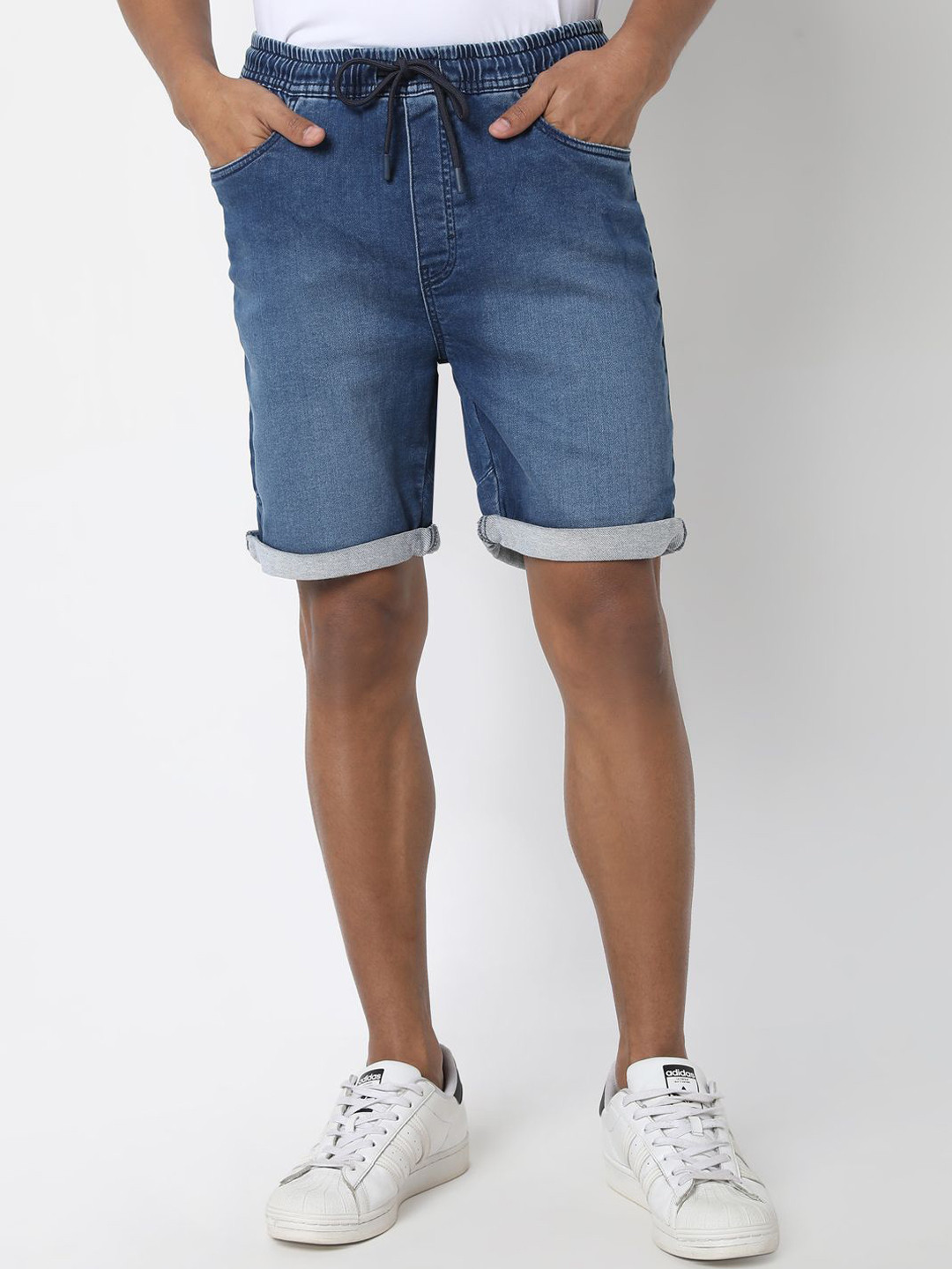 

R&B Men Denim Shorts, Blue
