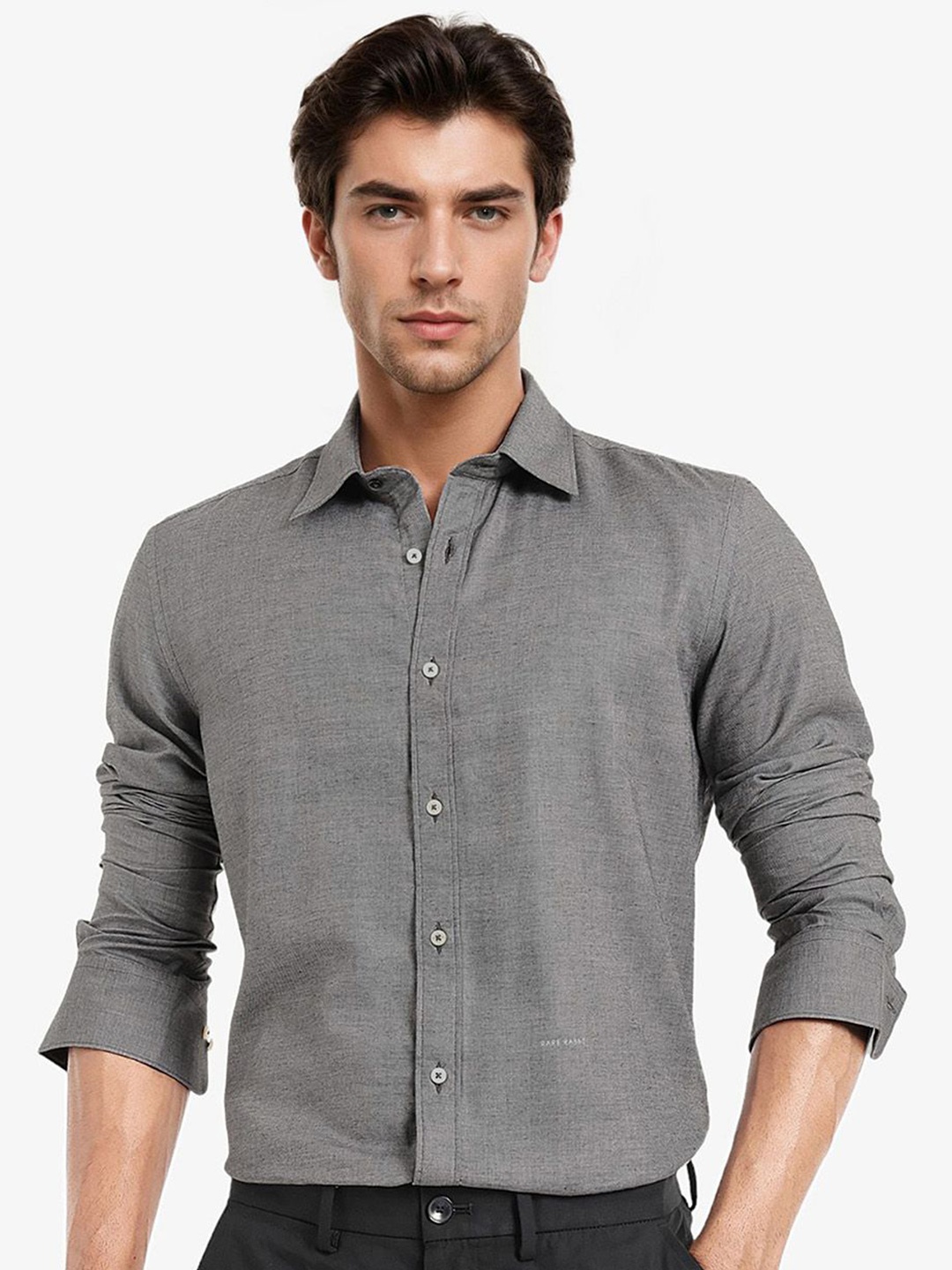 

RARE RABBIT Men Comfort Opaque Casual Shirt, Grey