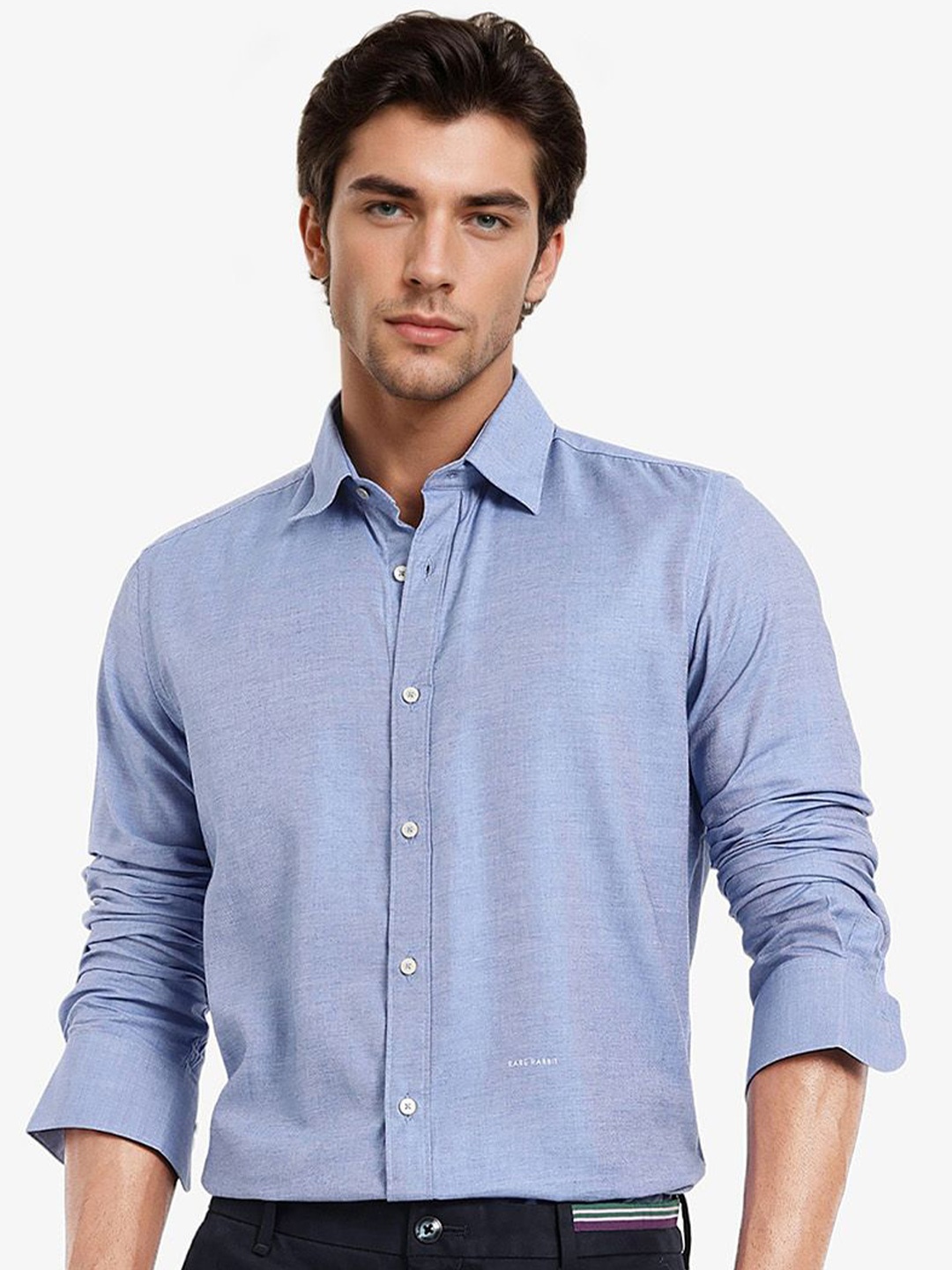 

RARE RABBIT Men Comfort Opaque Casual Shirt, Blue