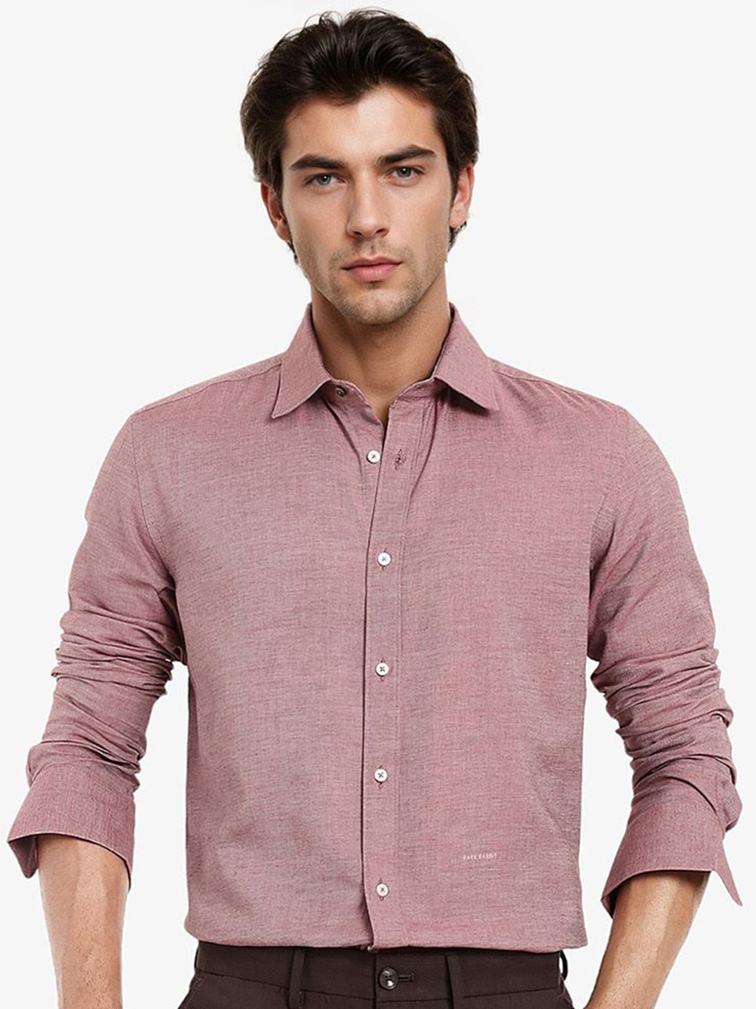 

RARE RABBIT Men Comfort Opaque Casual Shirt, Maroon