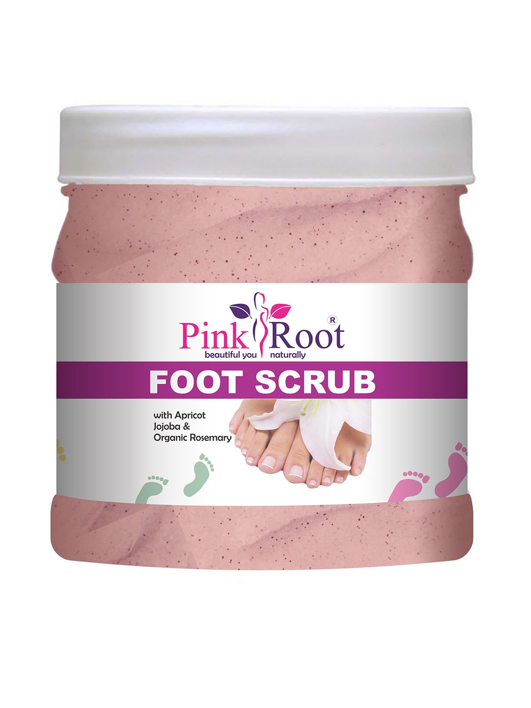 

Pink Root Foot Scrub With Apricot & Jojoba - 500ml, Transparent