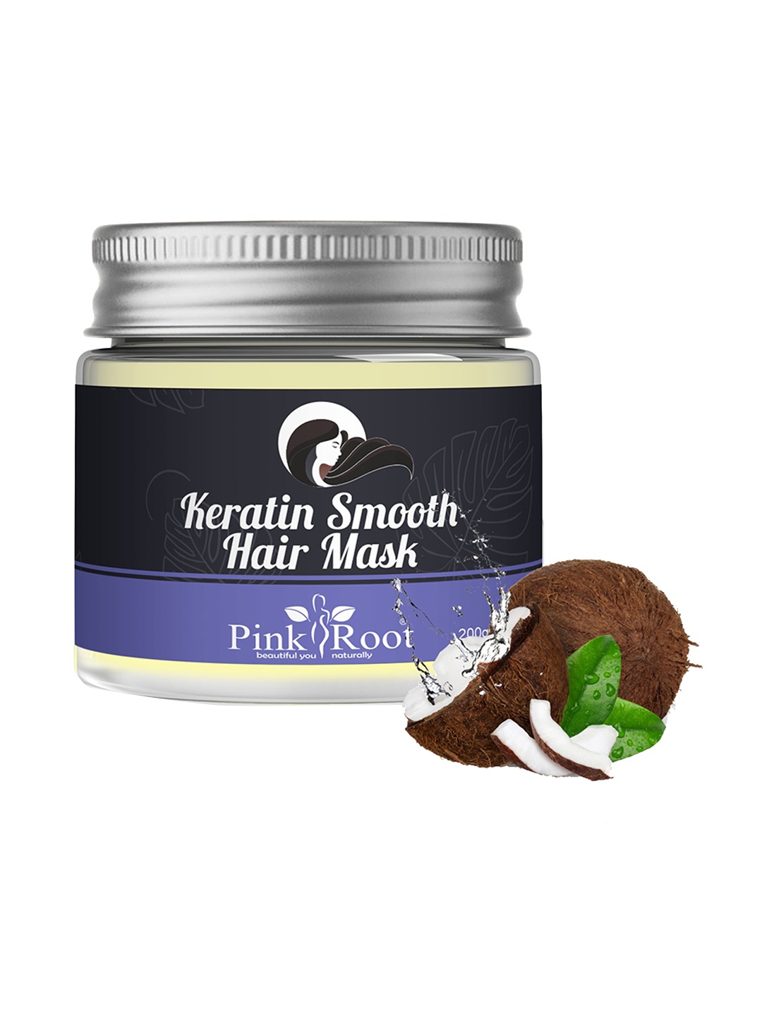 

Pink Root Keratin Smooth Hair Mask For Strong Hair -200g, Transparent