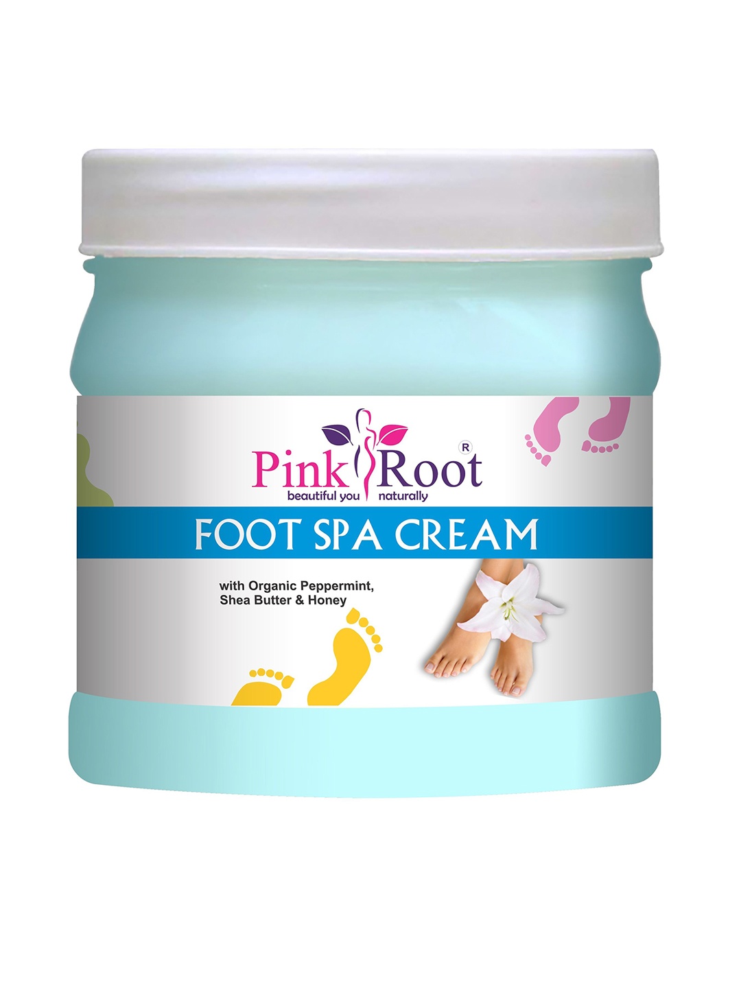 

Pink Root Foot Spa Cream With Shea Butter & Olive For Healing Cracked Heels-500ml, Transparent