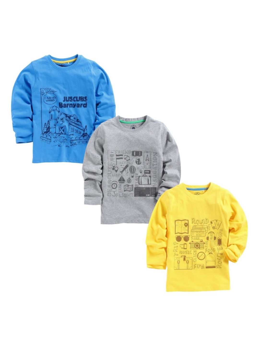 

JusCubs Boys Other Printed Round Neck Cotton T-shirt, Multi