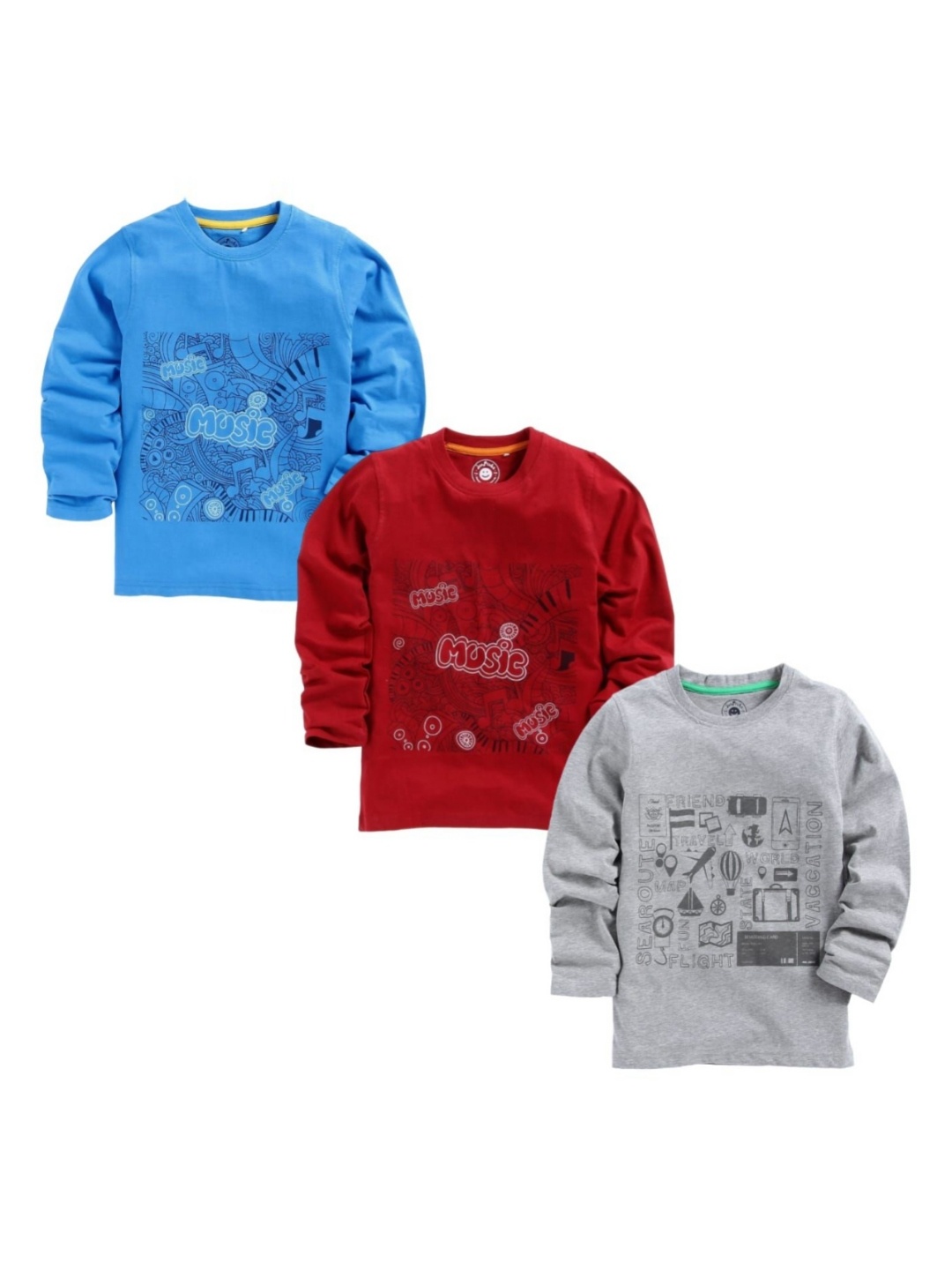 

JusCubs Boys Graphic Printed Round Neck Cotton T-shirt, Multi